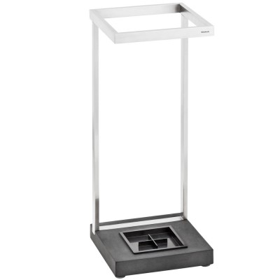 Schirmständer MENOTO Polystone mit Edelstahl matt Kunststoffeinlage