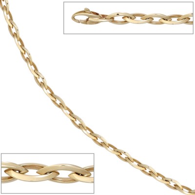 Halskette Kette 585 Gelbgold 45cm Goldkette Karabiner