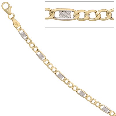 Steg-Panzerkette 333 Gelbgold 3,7mm 45cm Gold Kette Halskette Goldkette