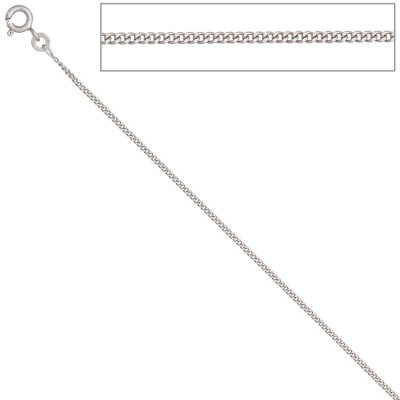 Panzerkette 585 Weißgold 1,3mm 38cm Gold Kette Halskette Weißgoldkette