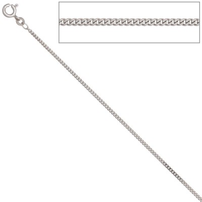 Panzerkette 585 Weißgold 1,7mm 42cm Gold Kette Halskette Weißgoldkette