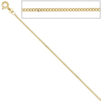 Panzerkette 333 Gelbgold 1,3mm 50cm Gold Kette Halskette Goldkette Federring