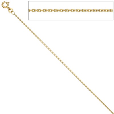 Ankerkette 585 Gelbgold 1,6mm 45cm Gold Kette Halskette Goldkette Federring