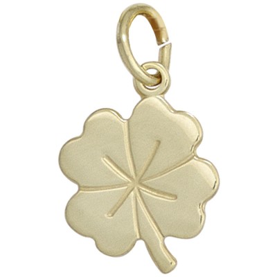 Kinder Anhänger Kleeblatt 333 Gelbgold Glücksbringer Kinderanhänger