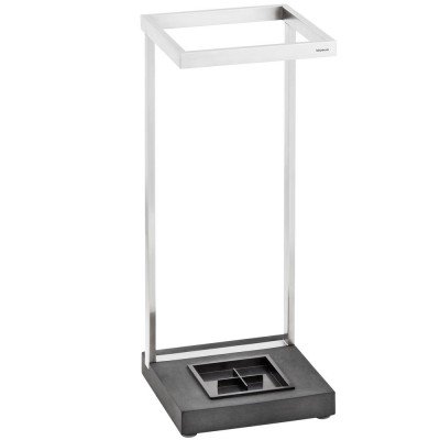 Schirmständer MENOTO Polystone mit Edelstahl matt Kunststoffeinlage