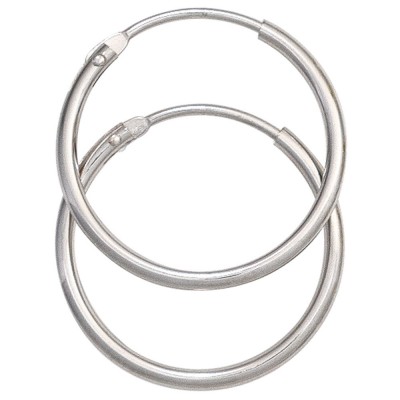 Creolen rund 585 Weißgold Ohrringe Goldohrringe Goldcreolen