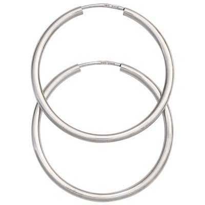 Creolen rund 585 Weißgold Ohrringe Goldohrringe Goldcreolen