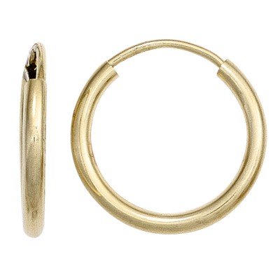 Creolen rund 585 Gelbgold Ohrringe Goldohrringe Goldcreolen