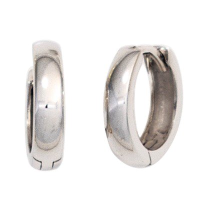 Creolen rund 375 Gold Weißgold Ohrringe Goldohrringe Goldcreolen