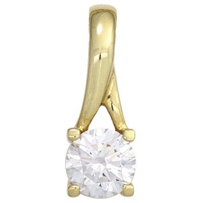 Anhänger 333 Gelbgold 1 Zirkonia Goldanhänger