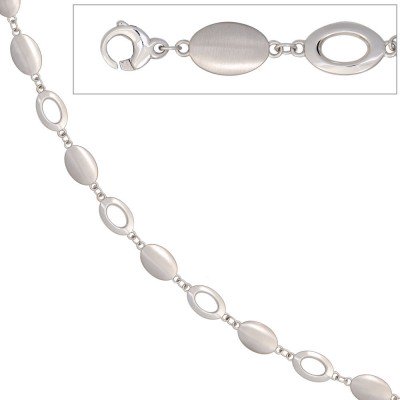 Collier Halskette 585 Weißgold mattiert 44,5cm Kette Goldkette