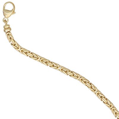 Königsarmband 585 Gelbgold 19cm Armband Goldarmband Karabiner