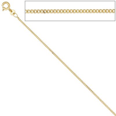 Panzerkette 333 Gelbgold 1,3mm 40cm Gold Kette Halskette Goldkette Federring