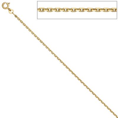 Ankerkette 585 Gelbgold 1,9mm 42cm Gold Kette Halskette Goldkette Federring