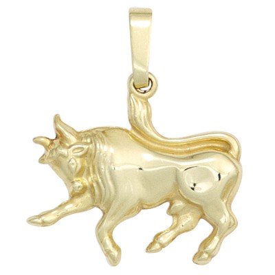 Anhänger Sternzeichen Stier 333 Gelbgold Sternzeichenanhänger