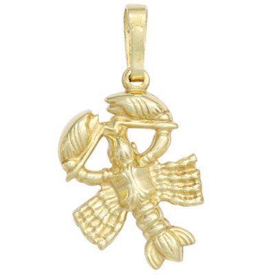 Anhänger Sternzeichen Krebs 333 Gelbgold Sternzeichenanhänger