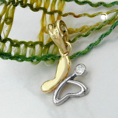 Anhänger Schmetterling 375 Gelbgold