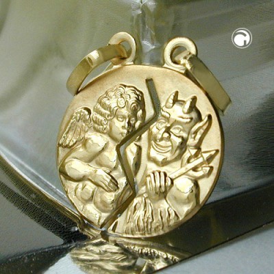 Anhänger Engel/Teufel 2 Ösen 375 Gold