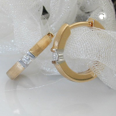 Creolen Ohrringe Brillant-006Kt WSI 585 Gelbgold