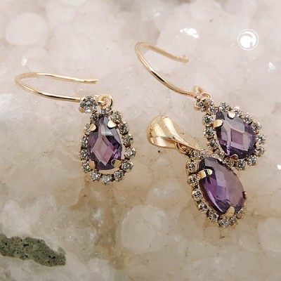 Set Ohrhaken Anhänger 375 Gold