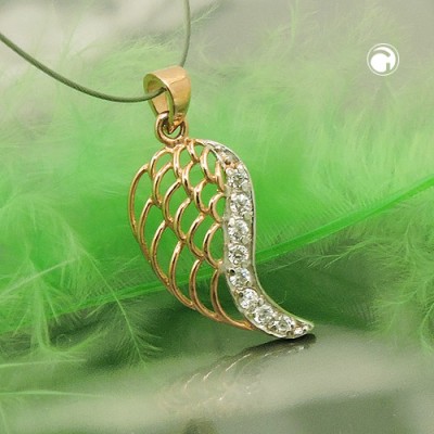 Anhänger Engelflügel 375 Rotgold