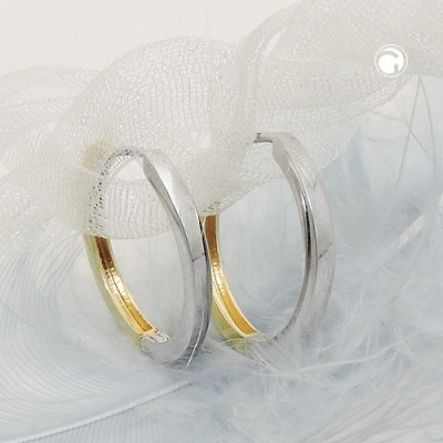 Creolen Ohrringe bicolor 375 Gold