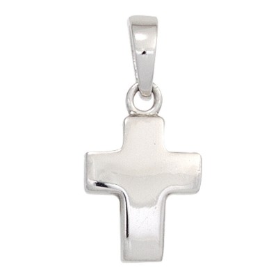 Anhänger Kreuz 925 Sterling Silber rhodiniert Kreuzanhänger Silberkreuz