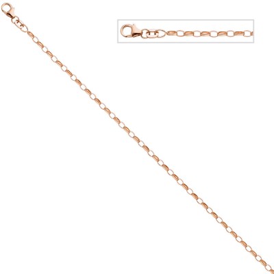 Ankerkette 925 Silber rotgold vergoldet 2,4mm 45cm Halskette Kette Karabiner