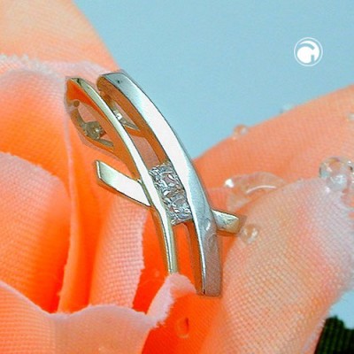 Anhänger bicolor mit Zirkonia 375 Gold