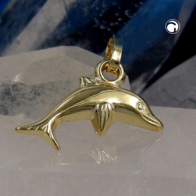 Anhänger kleiner Delfin 375 Gold