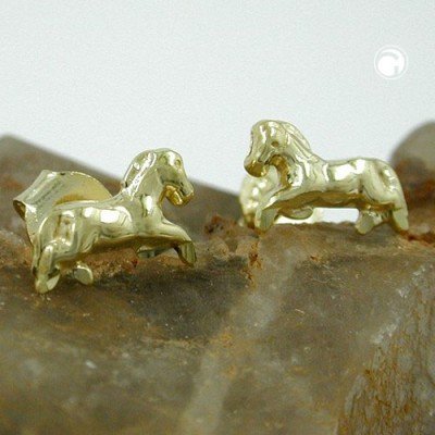 Ohrstecker Pferde rechts-links 375 Gold