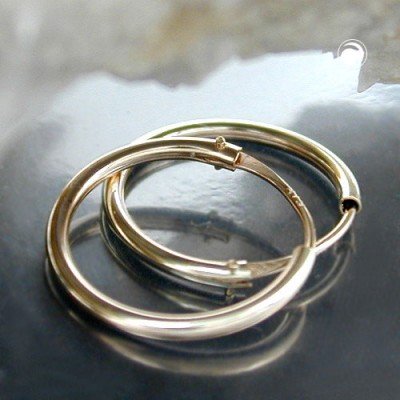 Creolen Ohrringe 13mm glänzend 375 Gold
