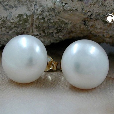 Ohrstecker 11mm Süßwasserperle 375 Gold