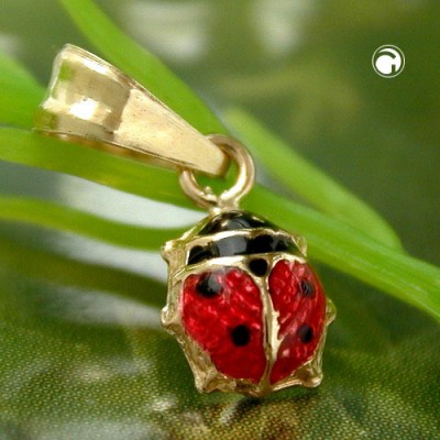 Anhänger Marienkäfer 8x5mm 375 Gold