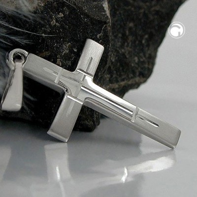 Anhänger Kreuz 14K Weißgold