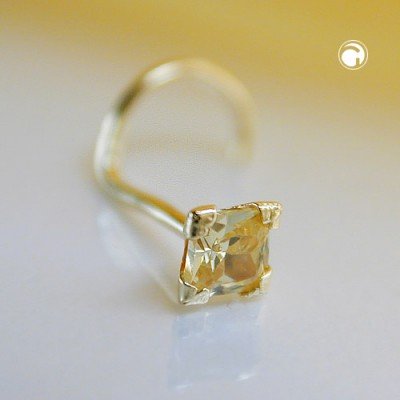 Nasenstecker Zirkonia-citrin 750 Gold