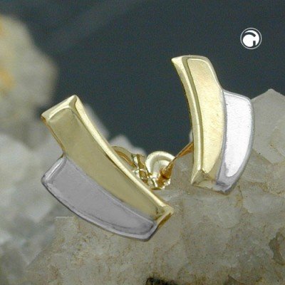 Ohrstecker bicolor 375 Gold
