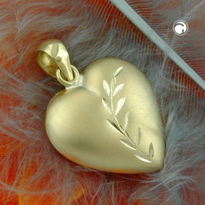 Anhänger Herz mit Schliff 375 Gold