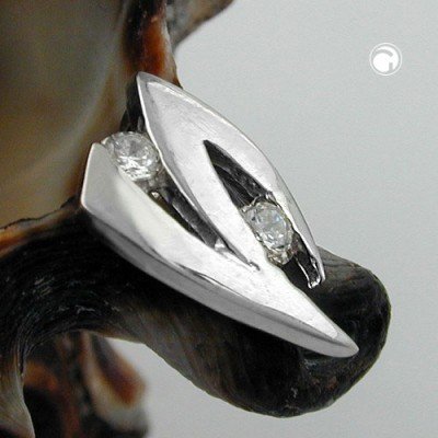 Anhänger mit Zirkonia 375 Weißgold