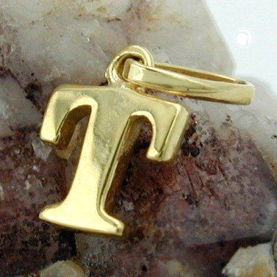Anhänger Buchstabe T 375 Gold