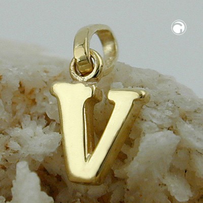 Anhänger Buchstabe V 375 Gold