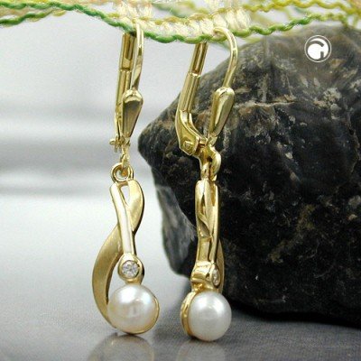 Ohrring Süßwasserzuchtperle 375 Gold