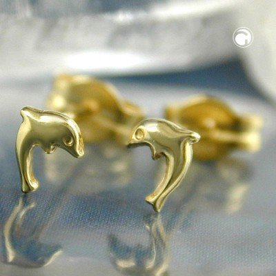 Ohrstecker kleiner Delfin 585 Gold