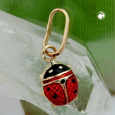 Anhänger Marienkäfer 8x5mm 375 Gold