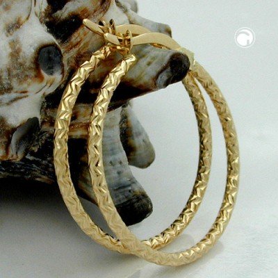 Creolen Ohrringe diamantiert 375 Gold