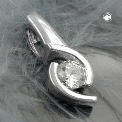 Anhänger Zirkonia Weißgold 375 Gold