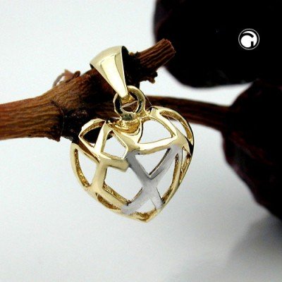 Anhänger Herz durchbrochen 375 Gold