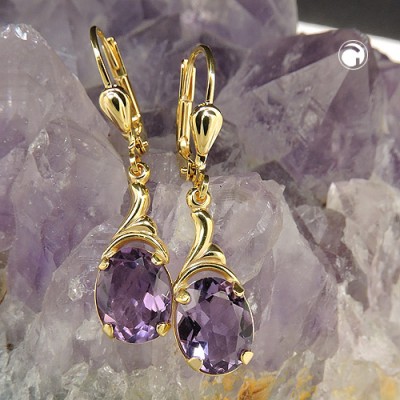 Ohrring Amethyst 333 Gelbgold