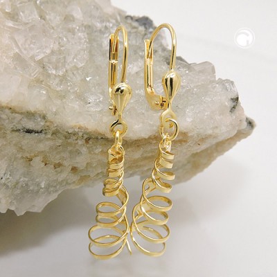 Ohrring Spirale glänzend 333 Gelbgold