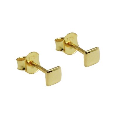 Ohrstecker Ohrring Viereck glänzend flach 375 Gold